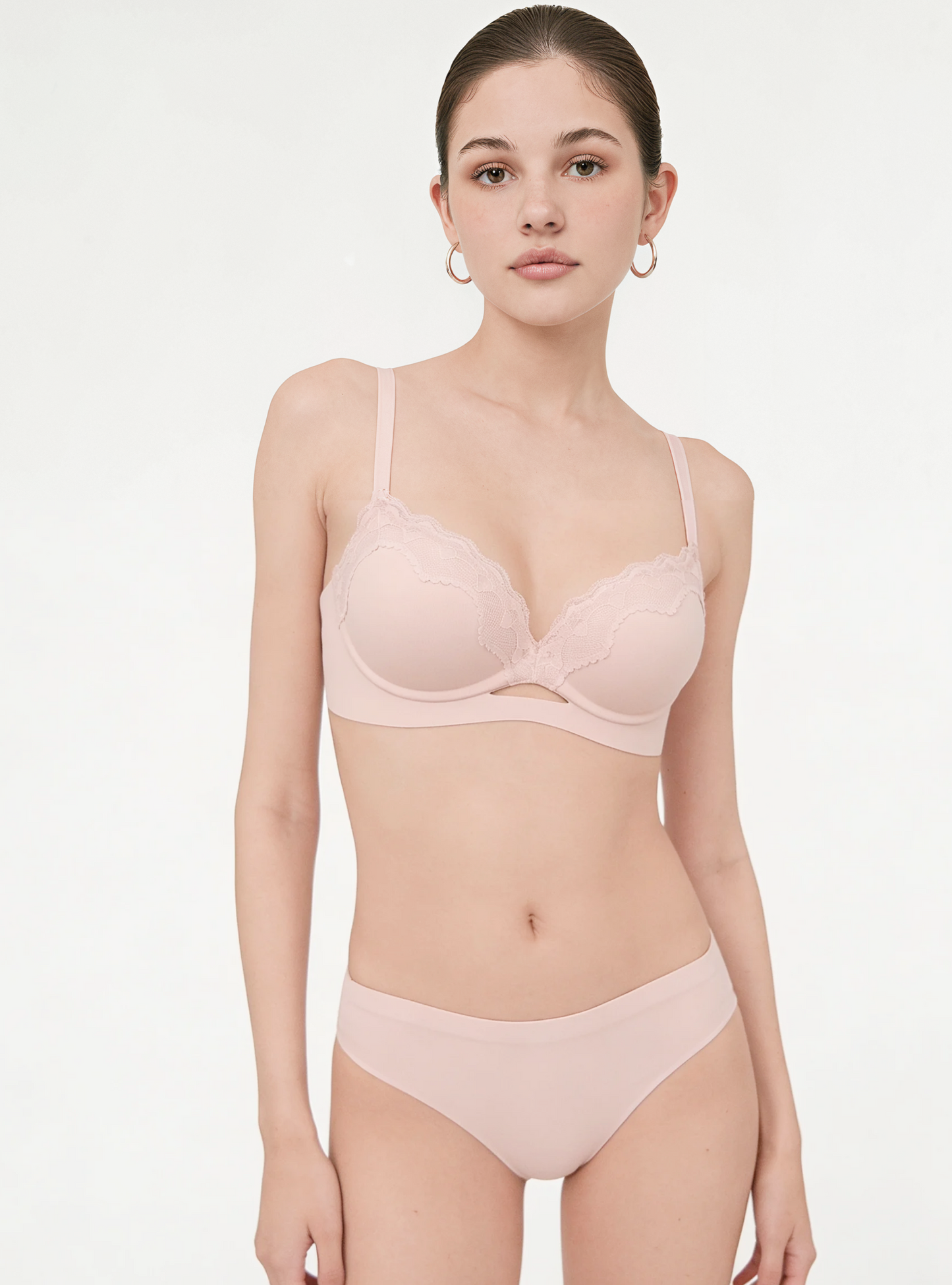 Cream Basic Bra