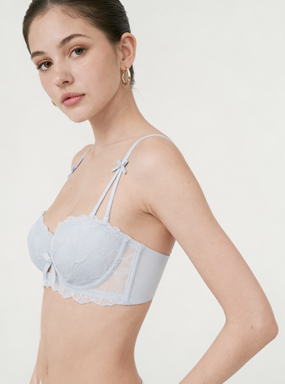 Cream Ribbon Bra
