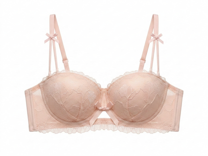 Cream Ribbon Bra