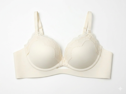 Cream Basic Bra