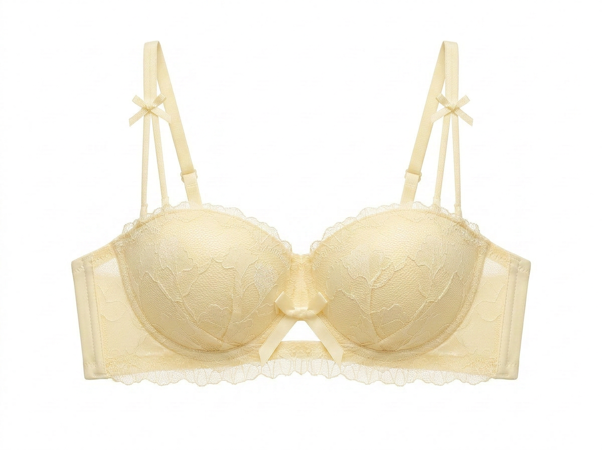 Cream Ribbon Bra