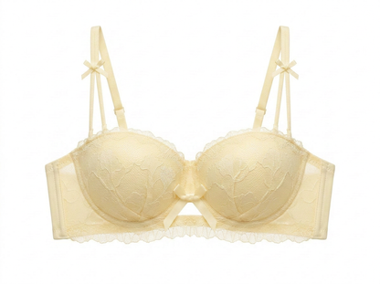 Cream Ribbon Bra
